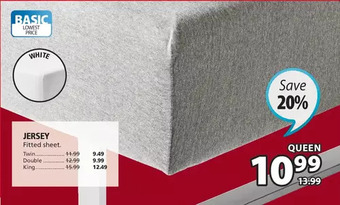 JYSK Jersey fitted sheet offer