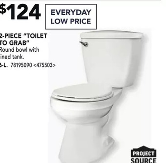 Lowe's Project source 2-piece toilet to grab 6-l offer