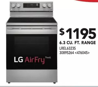 RONA Lg 6.3 cu. ft. range offer