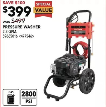 RONA Craftsman pressure washer offer