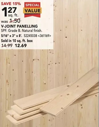 RONA V-joint panelling offer