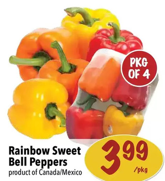 Farm Boy Rainbow sweet bell peppers offer