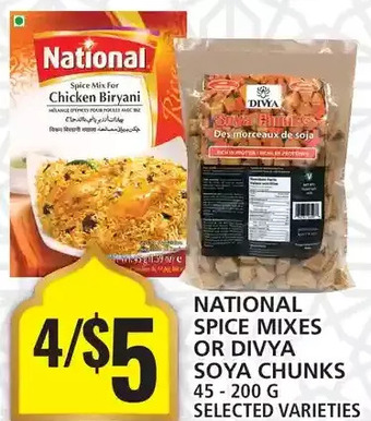 Food Basics National spice mixes or divya soya chunks offer