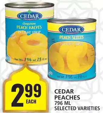Food Basics Cedar peaches offer