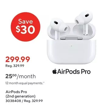 Staples Airpods pro (2nd generation) offer