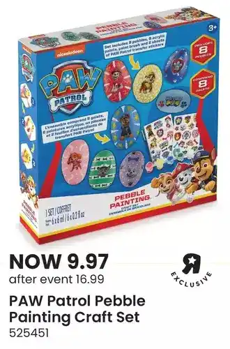 Toys R us Paw patrol pebble painting craft set - r exclusive offer