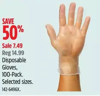 Canadian Tire Disposable gloves offer