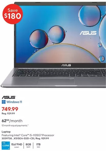 Staples Asus laptop offer