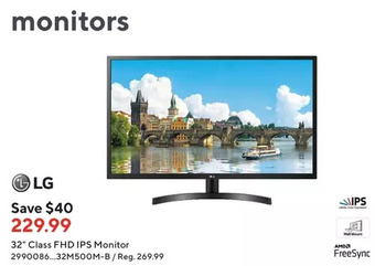 Staples Lg 32 class fhd ips monitor offer