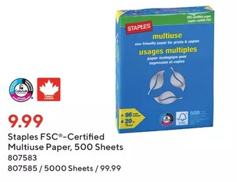 Staples Staples fsc-certified multiuse paper offer
