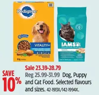 Canadian Tire Dog, puppy and cat food offer