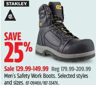 Canadian Tire Men's safety work boots offer