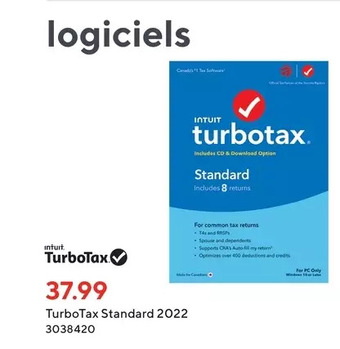 Staples Turbotax standard 2022 offer