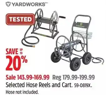 Canadian Tire Yardworks hose reels and cart offer