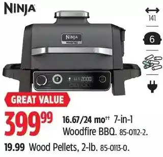 Canadian Tire Ninja 7-in-1 woodfire bbq | wood pellets offer