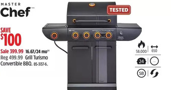 Canadian Tire Master chef grill turismo convertible bbq offer