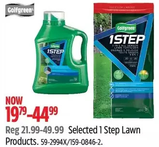 Canadian Tire Golfgreen 1 step lawn products offer