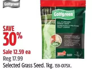 Canadian Tire Golfgreen grass seed offer