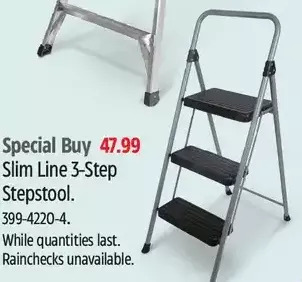 Canadian Tire Slim line 3-step stepstool offer