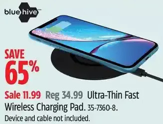 Canadian Tire Bluehive ultra-thin fast wireless charging pad offer