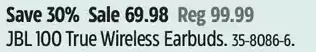 Canadian Tire Jbl 100 true wireless earbuds offer