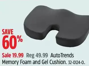 Canadian Tire Autotrends memory foam and gel cushion offer