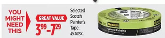 Canadian Tire Scotch painter's tape offer