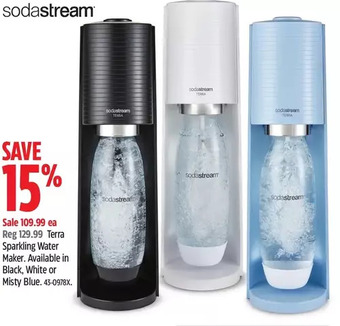 Canadian Tire Sodastream terra sparkling water maker offer