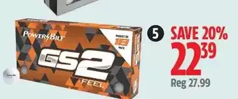 Canadian Tire Gs2 feel golf balls, 18-pack offer