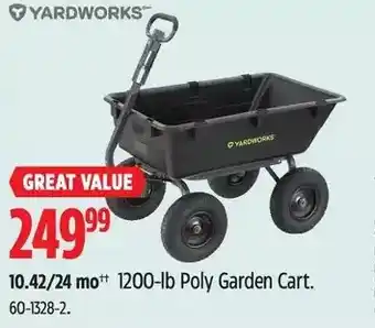 Canadian Tire Yardworks 1200-lb poly garden cart offer