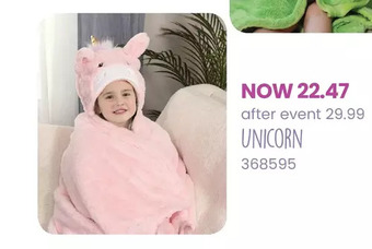 Babies 'R' Us Kids hooded blanket, unicorn offer