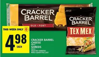 Food Basics Cracker barrel cheese or shreds offer