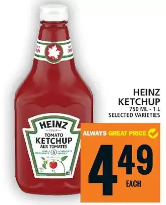 Food Basics Heinz ketchup offer