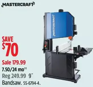 Canadian Tire Mastercraft bandsaw offer