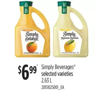 Loblaws Simply beverages offer