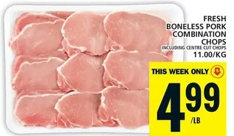 Food Basics Fresh boneless pork combination chops offer