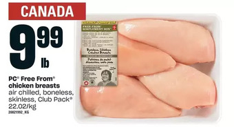 Loblaws Pc free from chicken breasts offer