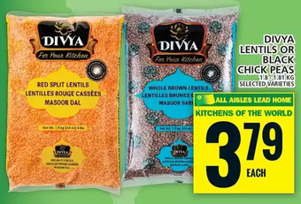Food Basics Divya lentils or black chick peas offer