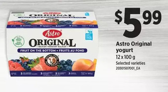 Loblaws Astro original yogurt offer