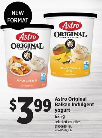 Loblaws Astro original balkan indulgent yogurt offer