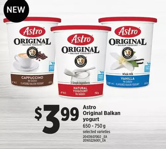 Loblaws Astro original balkan yogurt offer
