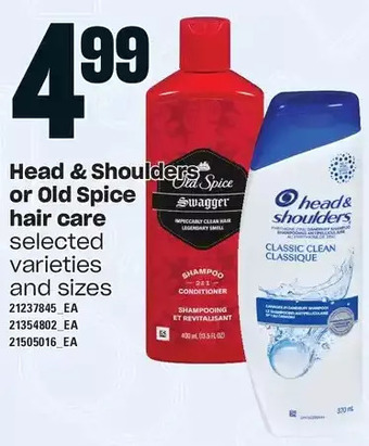 Loblaws Head & shoulders or old spice hair care offer