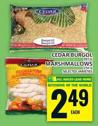Food Basics Cedar burgol | marshmallows offer