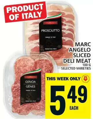 Food Basics Marcangelo sliced deli meat offer