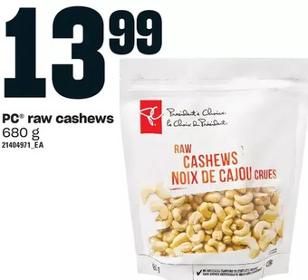Loblaws Pc raw cashews offer