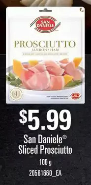 Loblaws San daniele sliced prosciutto offer