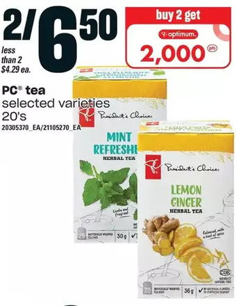 Loblaws Pc tea offer
