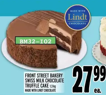 Metro Front street bakery swiss milk chocolate truffle cake offer