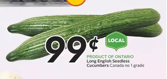 Sobeys Urban Fresh Long english seedless cucumbers offer