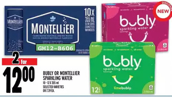 Metro Bubly or montellier sparkling water offer